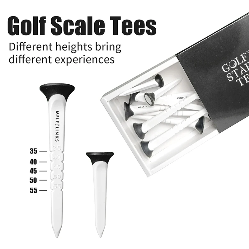 12pcs/box Golf Scale Tees Durable Plastic Golf Tees Designed to Enhance Golf Shot Distance And Tested to Reduce Ball Spin