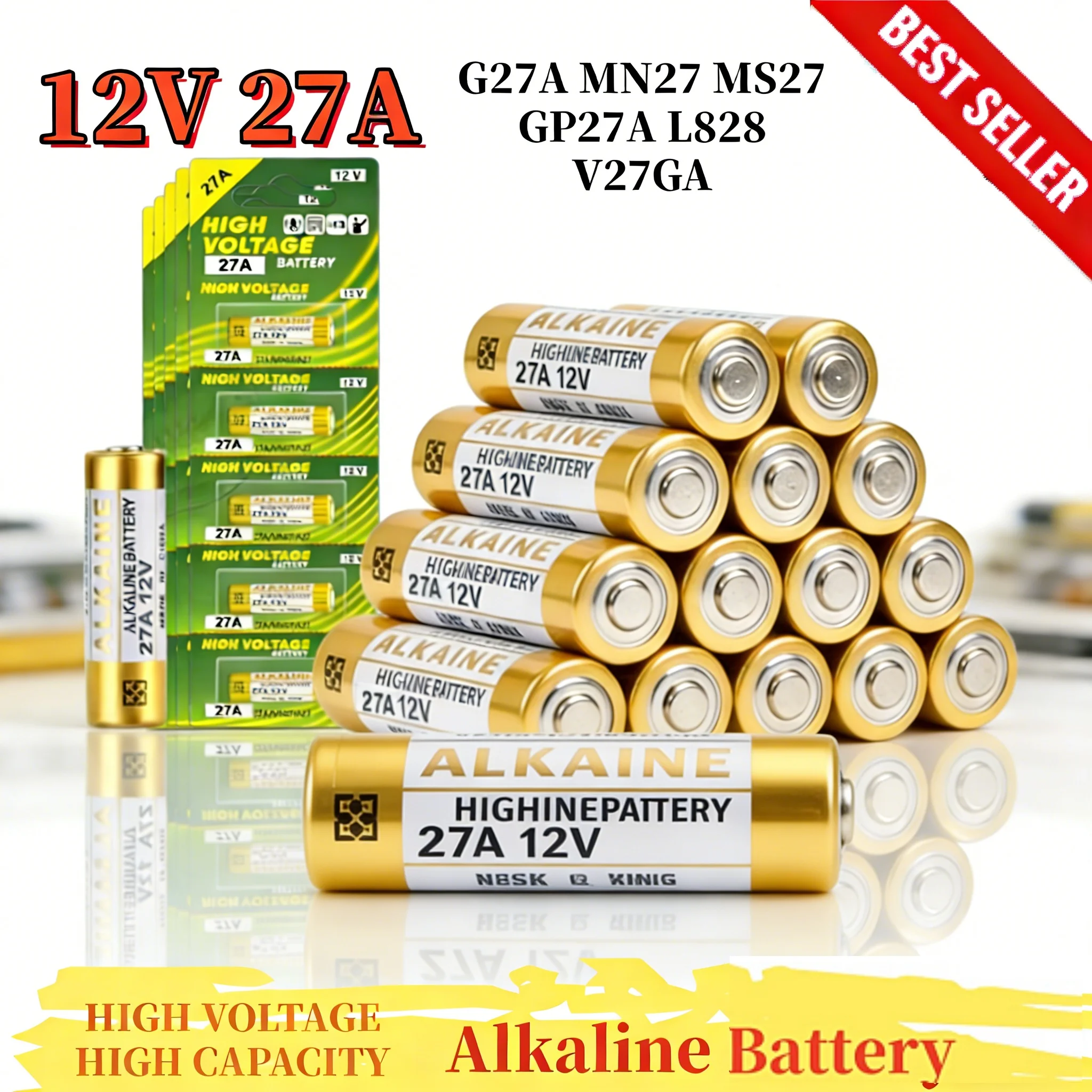 

High Quality 2-10PCS 12V 27A Dry Alkaline Battery A27 27AE 27MN L828 K27A for Remote Control, Gamepad, Flashlight,Toys