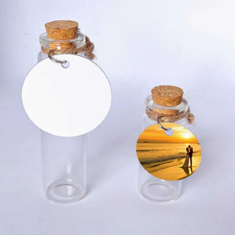 Personalized Drift Bottle Wishing Bottle Small Glass Message Bottle Double-Sided Printing Diy Craft Decoration Decoration Gift