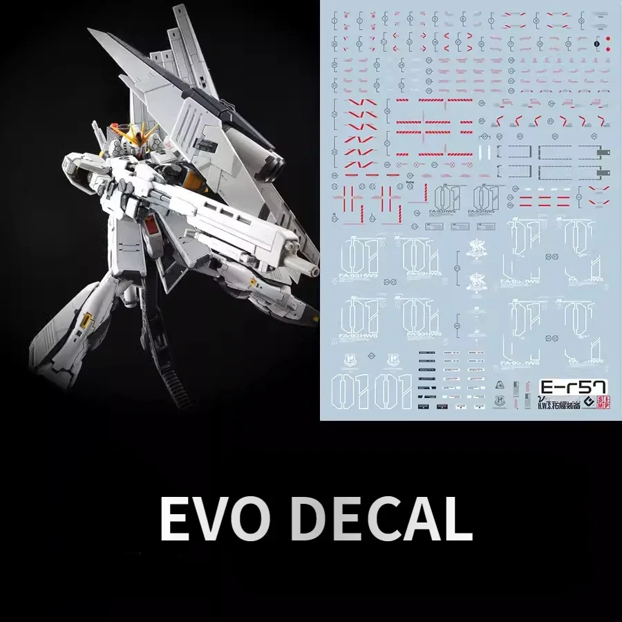 EVO Decal PR-57 for RG NU V HWS Expansion Set Mobile Suit Model Action Figures Build Hobby DIY Water Stickers