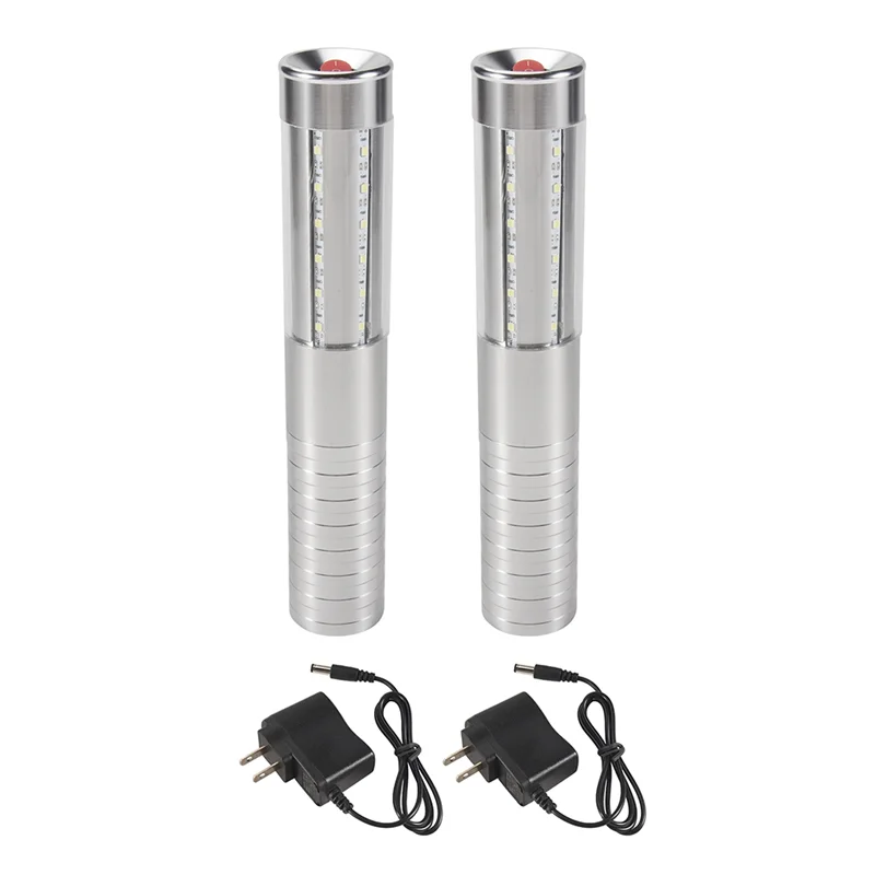 AP-2 Pieces RGB LED Strobe Light Bottle Service Sparklers Stick Reusable Champagne Bottle Handheld For Club Stage US Plug