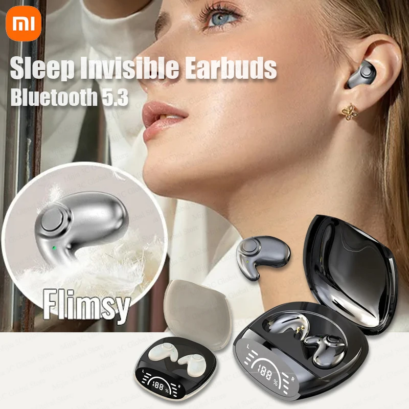 XIAOMI Sleep Invisible Earbuds MD558 Bluetooth 5.3 Headphones Sports Stereo Earphone TWS Wireless Headsets Waterproof With Mic 