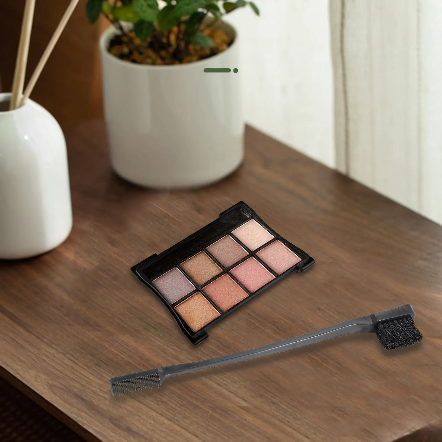 Brosse à cheveux Double face avec contrôle des bords, peigne Combo Pack 2 pièces rose et noir