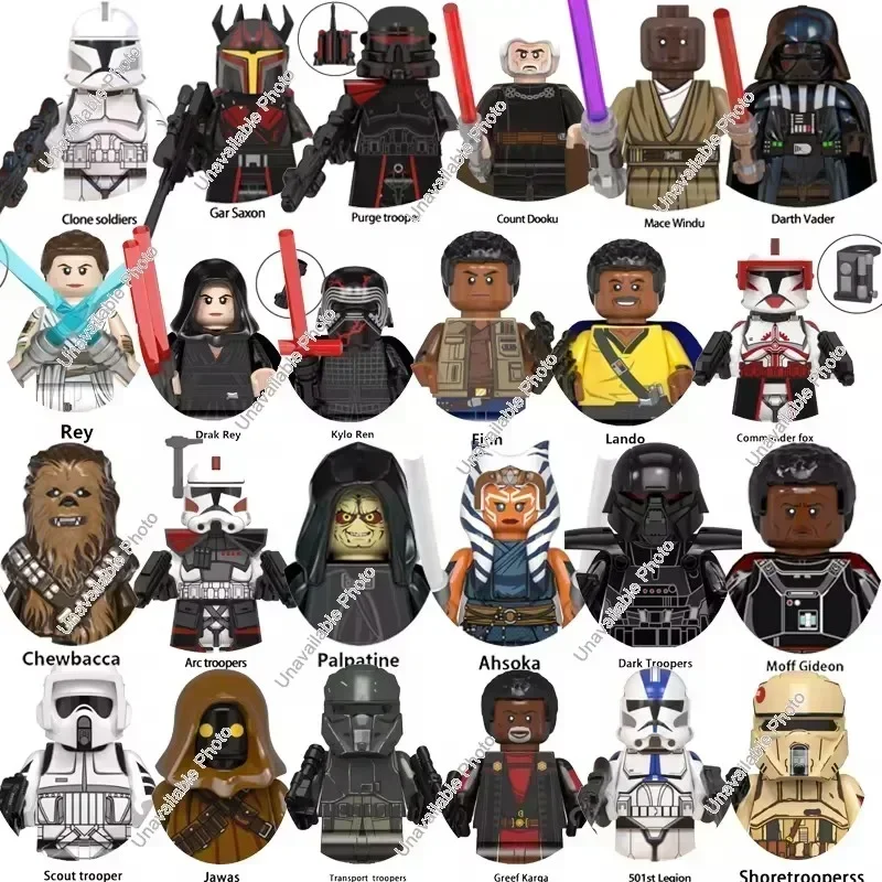 Hot Toys 36Pcs Building Blocks Compatible Star Wars Legions Figure Dolls Mandalorian Collectibles Blocks Figure Model Toys Gifts