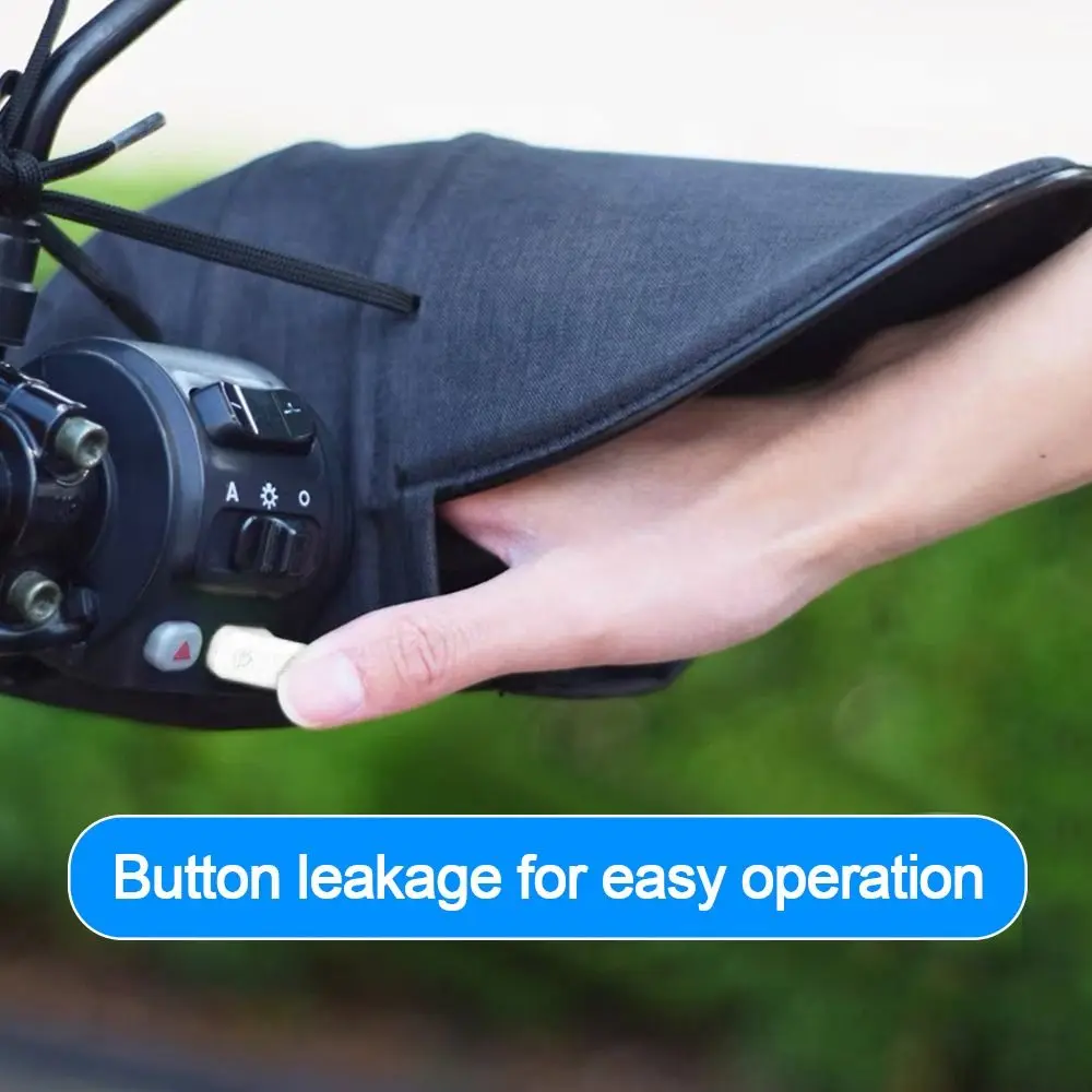 Breathable Motorcycle Handlebar Gloves Windproof Rainproof Hand Grips Reflective Stripe Sunshade Handles Protector
