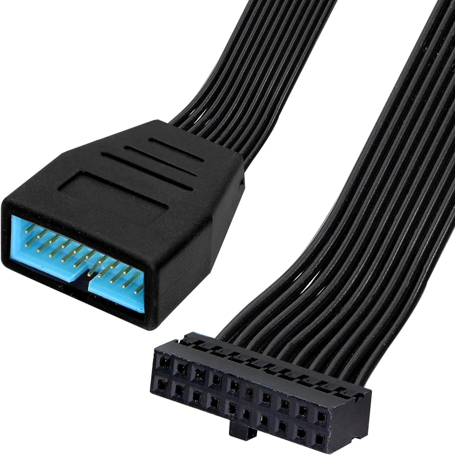 

Long USB 3.0 Male to Female Internal Header Extension Cable Adapter for Motherboard with 19/20 Pin Connector (5.9 inch)