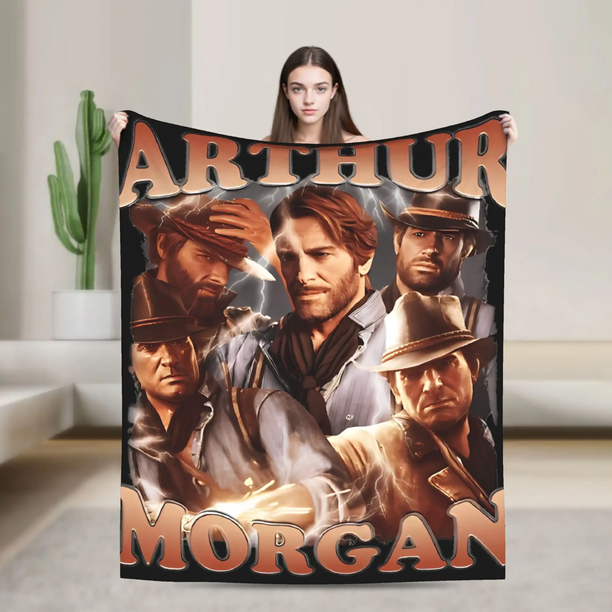 Arthur Morgan Red Dead Redemption Blankets  Warm Fluffy Plush Throw Blanket For Couch Chair Picnic Flannel Bedspread Bed Cover