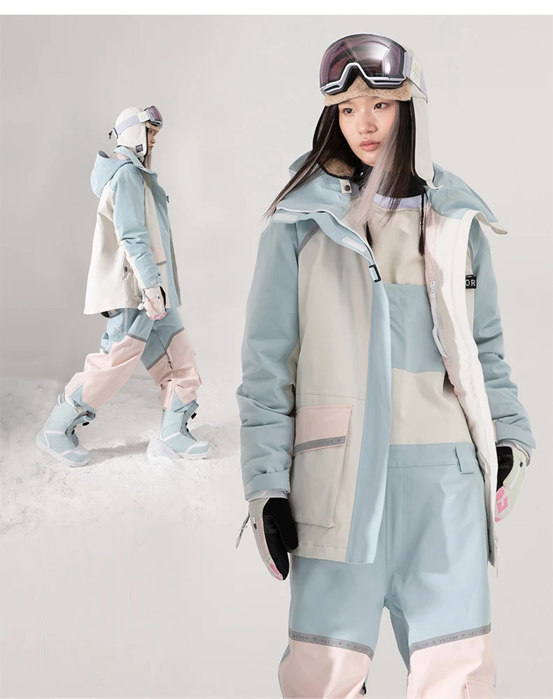 VECTOR Brand Men Women Ski Jacket Winter Warm Windproof Waterproof