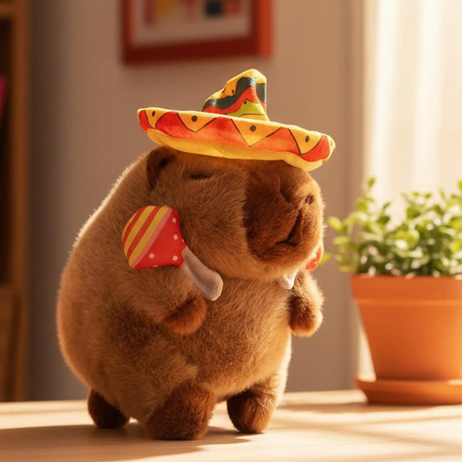 Capybara sprechendes Spielzeug, elektrische interaktive Stoffpuppe, elektronisches Plüschtier für Jungen und Mädchen, Kindertagesstätte, Geburtstag, Urlaub