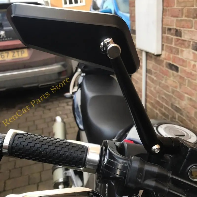 

F19A Motorcycle Black Universal 8mm 10mm Side Mirror Rearview Mirror Side Mirrors
