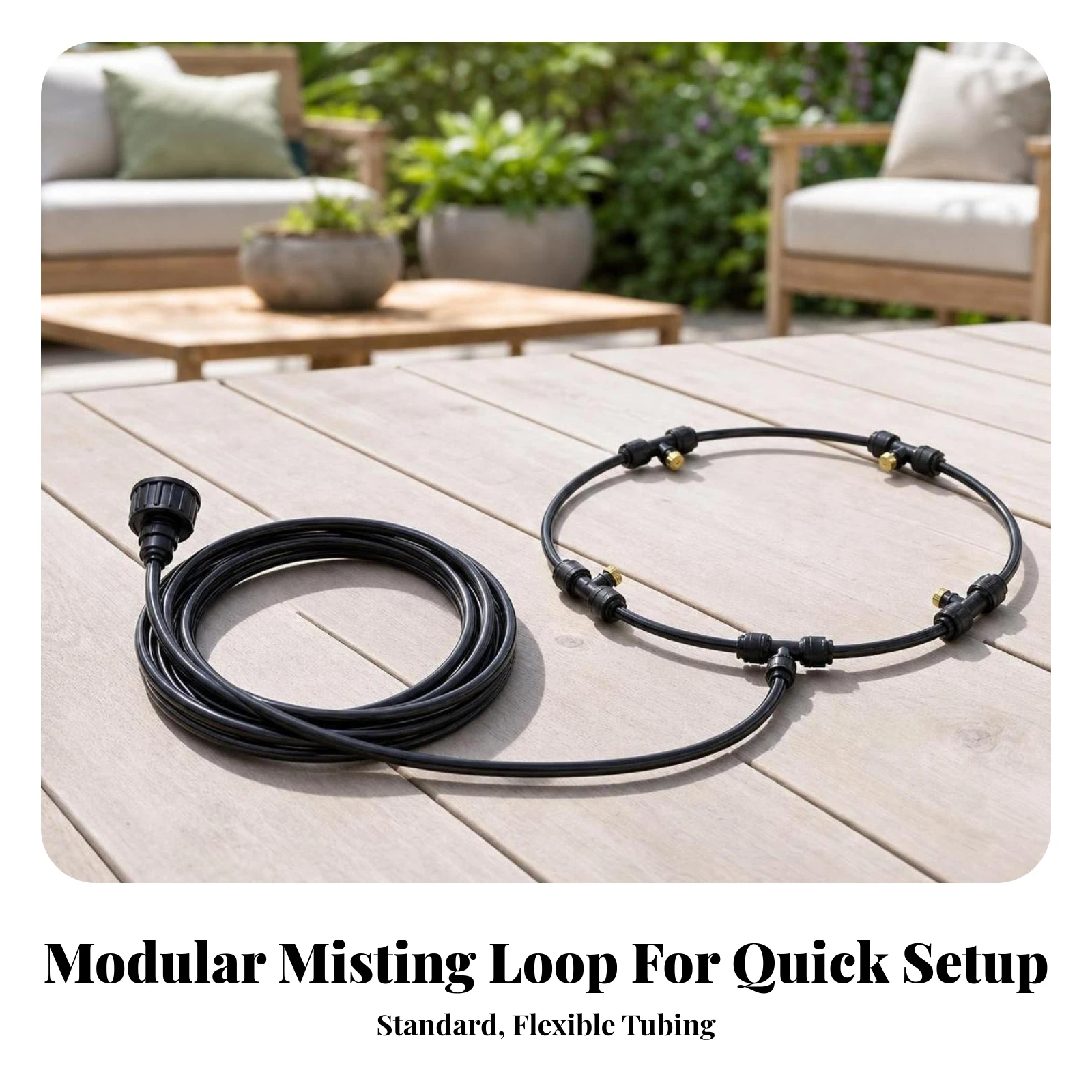 Fan Misting Loop Adjustable Misting Fan Loop Ultrafine Detachable for Patio, Garden