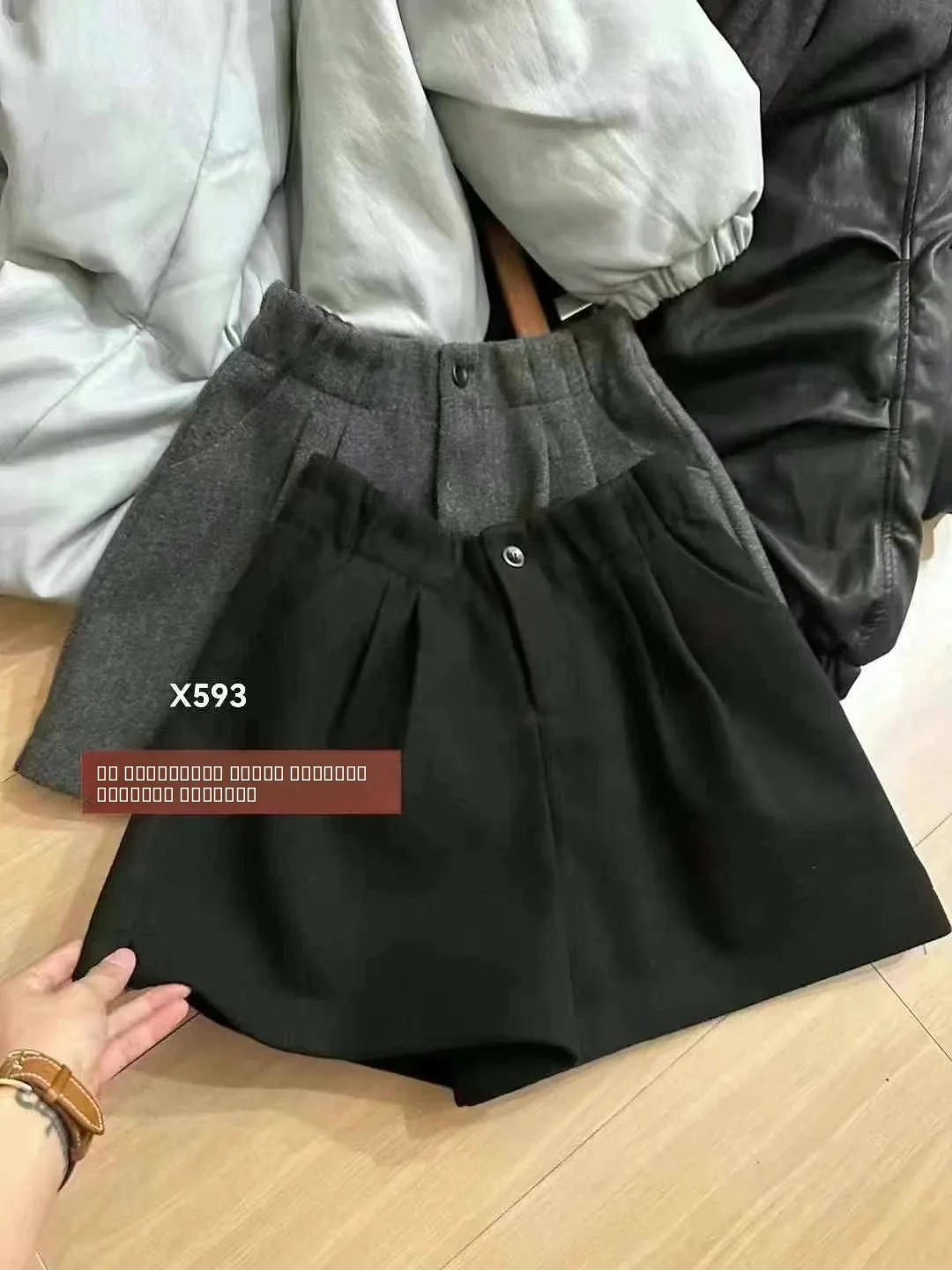 Modische High-Waist-Hose mit weitem Bein für Herbst und Winter, lockere, schlank machende Pendlerhose, Übergröße, Damen-Freizeithose