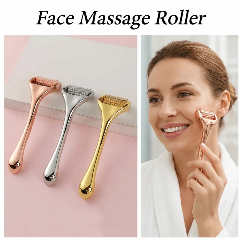 

Массажный ролик для лица против морщин, для расслабления и лифтинга кожи, акупунктурный, многоразовый, портативный, для глубокого массажа тканей, инструмент для SPA-ухода