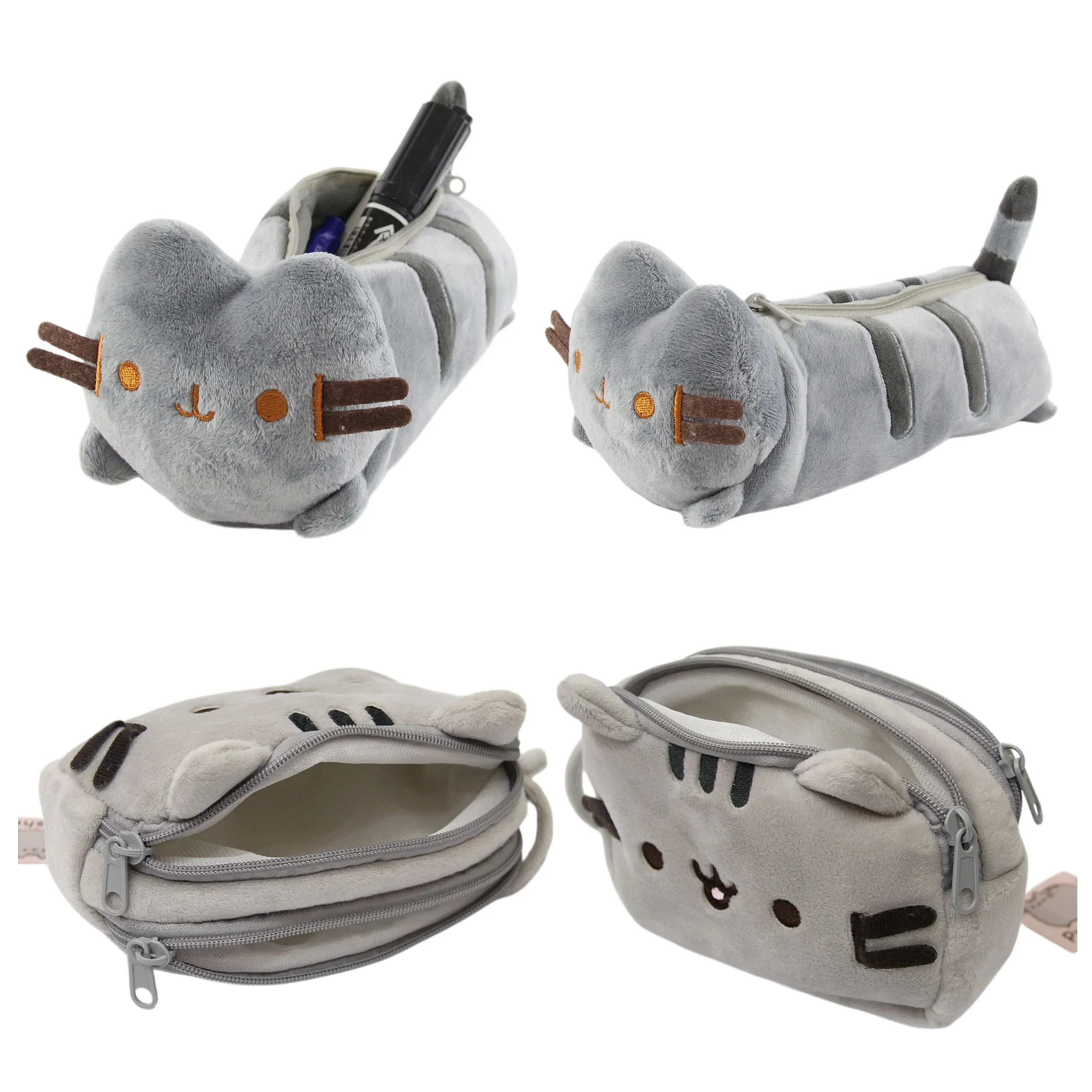 Niedliches Pusheen-Federmäppchen, Cartoon-Motiv Dicker Kater, Große Kapazität, Schüler-Schreibwaren-Aufbewahrungstasche, Mehrzweck-Reise-Kosmetiktasche, Geschenke – Detail 1