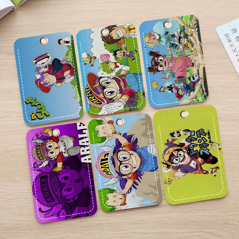 D-Dr S-Slump Anmie PU Soft Leather Rectangular Key Card Holder Induction Elevator Protection Cover Youth Faion Accory