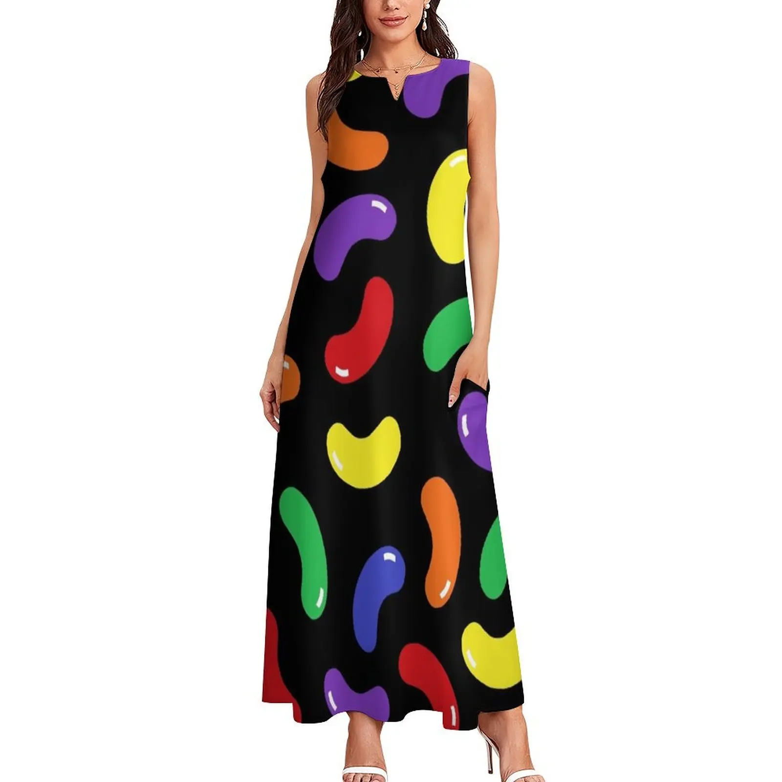 Jelly Bean Pattern Long Dress summer dress woman 2025 trendy evening dresses women Long dress luxury evening dresses 2025