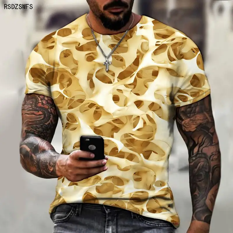 Brand Men\'s Summer Short Sleeve 3D Pattern 3D Printing Men\'s T-shirt Trendy Streetwear Size 5XL Plus Size 2021