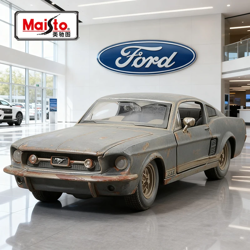 

Maisto 1:24 Ford Mustang GT 1967, легкосплавный автомобиль, литье под давлением и игрушечный транспорт, модель автомобиля, миниатюрная масштабная модель автомобиля для детей