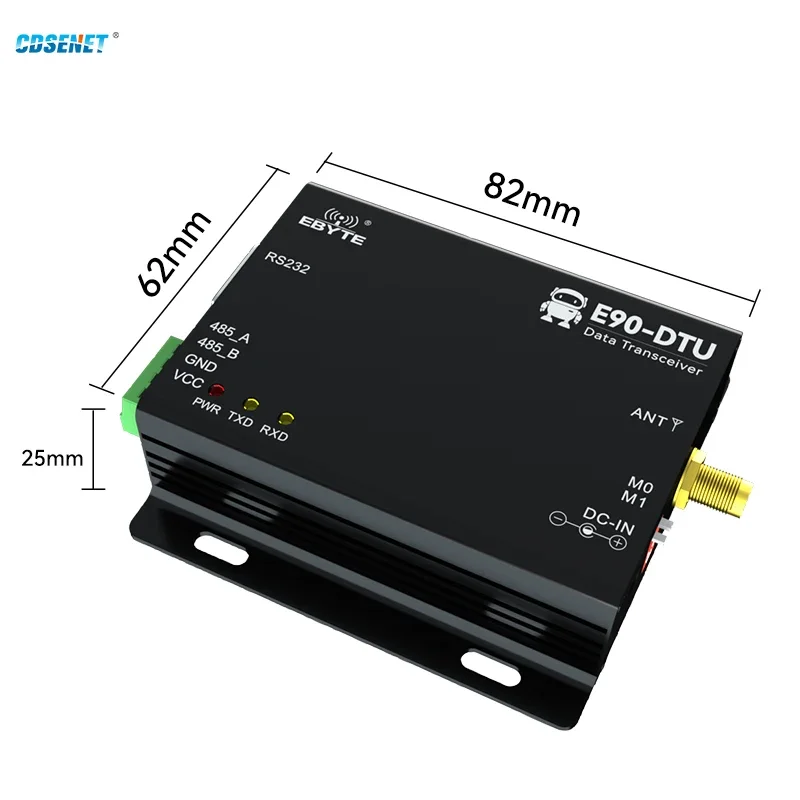 Imagem -02 - Rádio Digital sem Fio Rs485 Rs232 Lora Indusrtail Cdsent E90-dtu 433l33-v8 12km Modbus Tcp para Rtu Modem sem Fio Anti-bloqueio