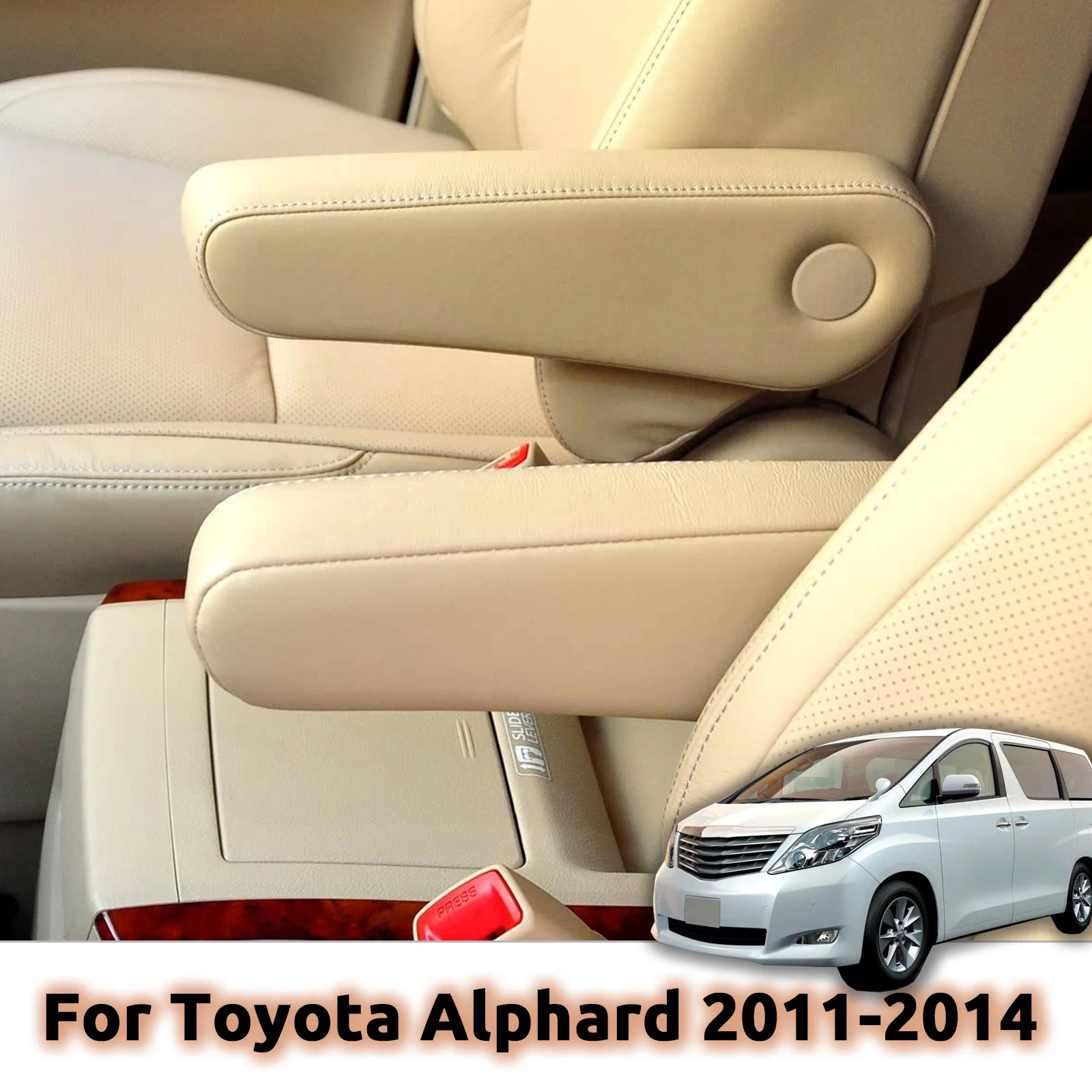 

2 PCS For Toyota Alphard 2011 2012 2013 2014 Car Side Seat Armrest Cover Artificial Leather Precision Contour Matching