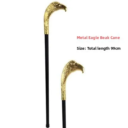 loween Testa di serpente Cuel Scheletro in metallo Arma da mago Spettacolo teatrale Accessori per costumi da donna Capitano Cuel