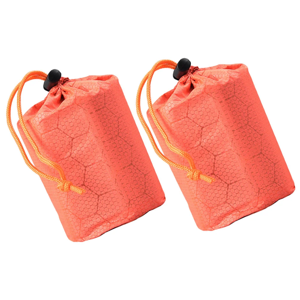 2 Pcs Camp Sleeping Bag Storage Sack First Aid Outdoor Aluminum Film Bags for Adults