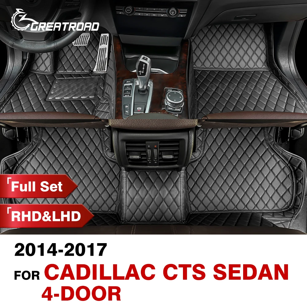 

Car floor mats for Cadillac CTS Sedan 4 Doors 2014-2017 Custom auto foot Pads carpet cover Interior Accessories