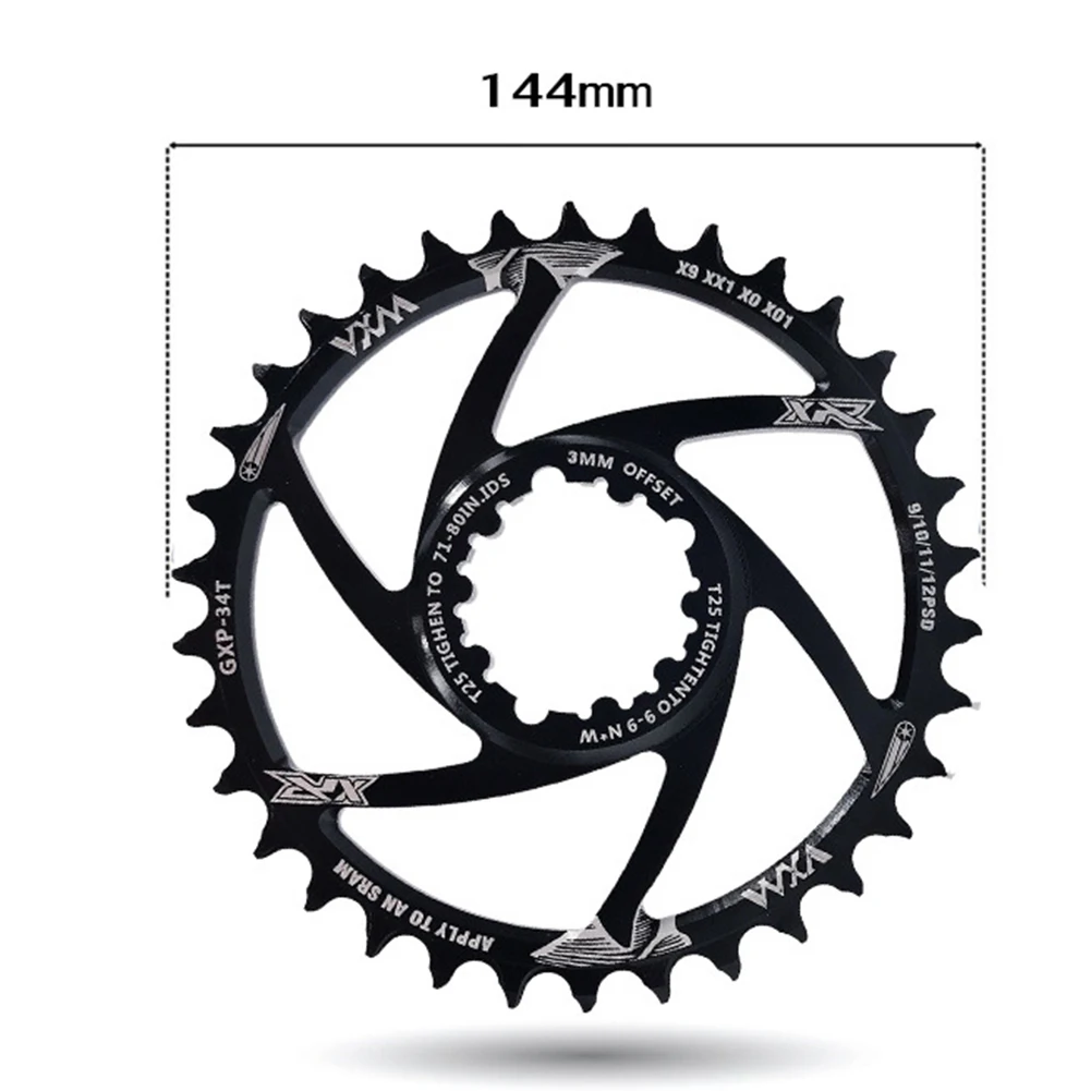 Pengalaman Bersepeda yang halus dan dapat diandalkan dengan Offset cakram sepeda 3 derajat untuk Crankset X9 XO XX1GXP kecepatan tunggal