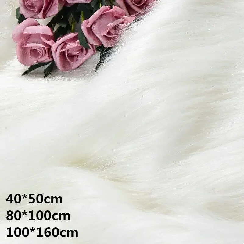 

1pc Plush Faux Fur Fabric Long Pile Solid Fur Fabric for Sewing Counter Jewelry Display Background Photography Decor Material