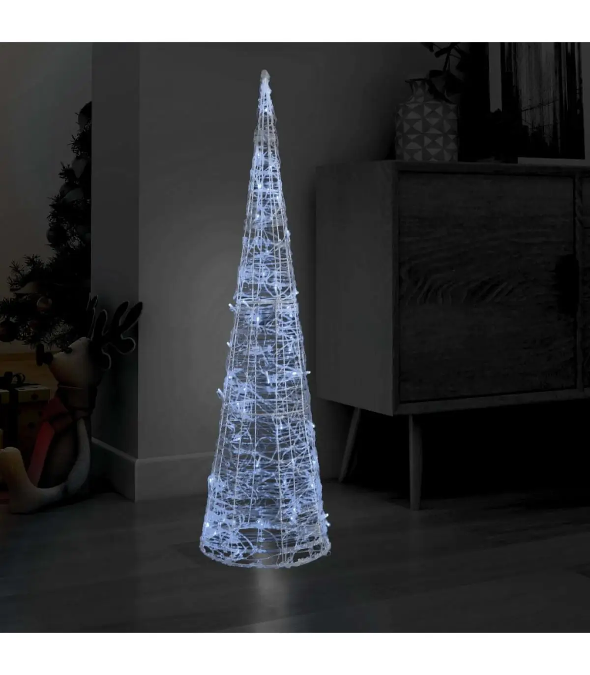 120 cm cold white acrylic decorative pyramid LED cone light Christmas lights