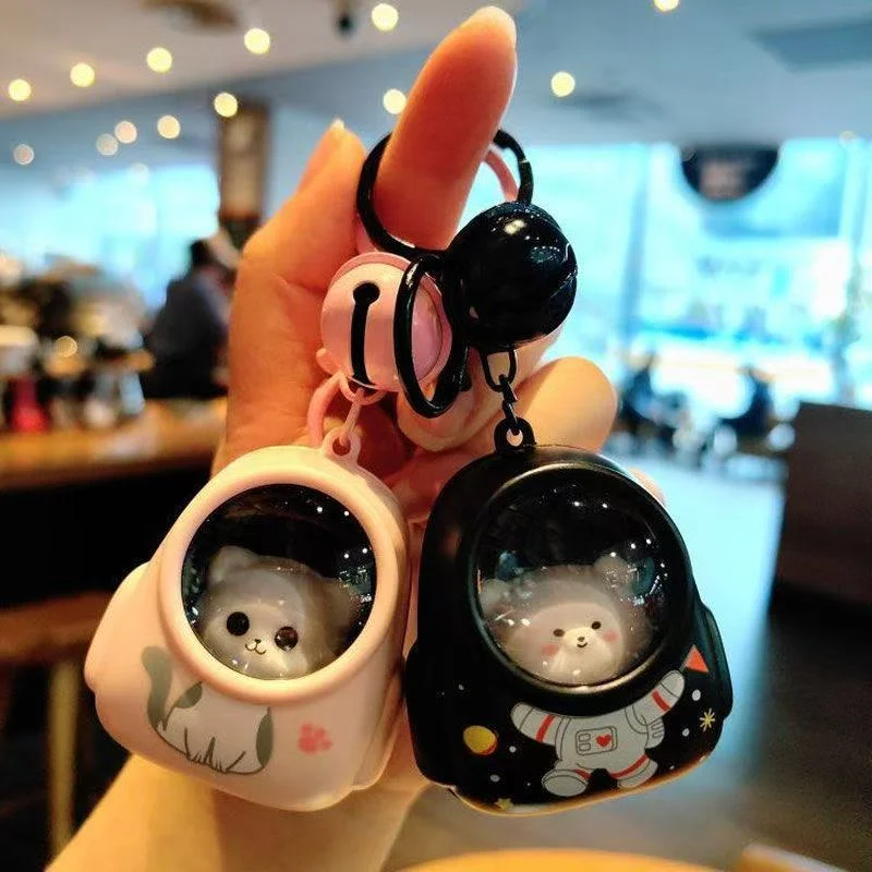 Cute Bear Bag Small Night Light Keychains Kawaii Bags Hang Web Celebrity Atmosphere Light Key Chain