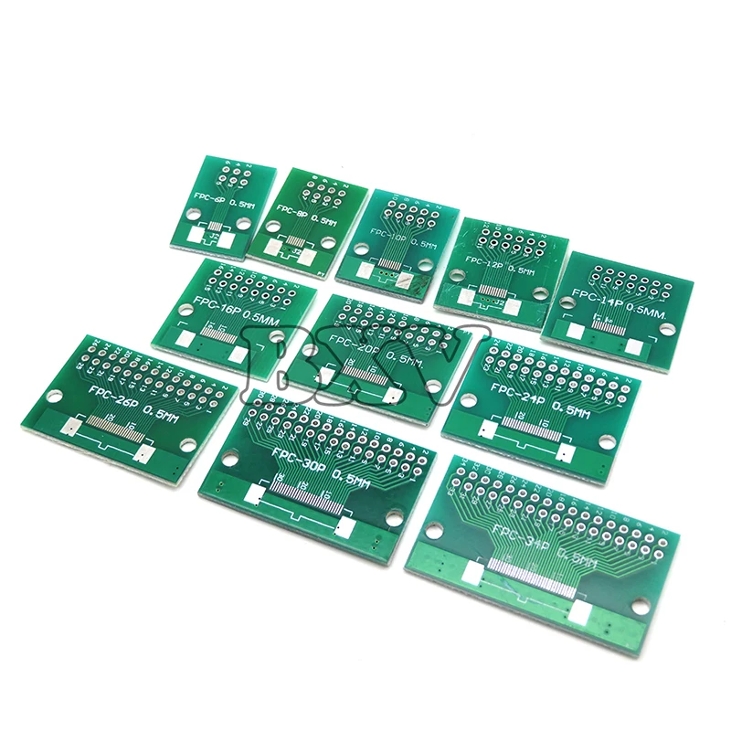 5PCS FPC FFC 0.5mm 1mm Pitch  PCB Board 6 8 10 12 20 40 50 Pin To DIP 2.54mm Connector  Double Side Adapter Socket Plate DIY KIT