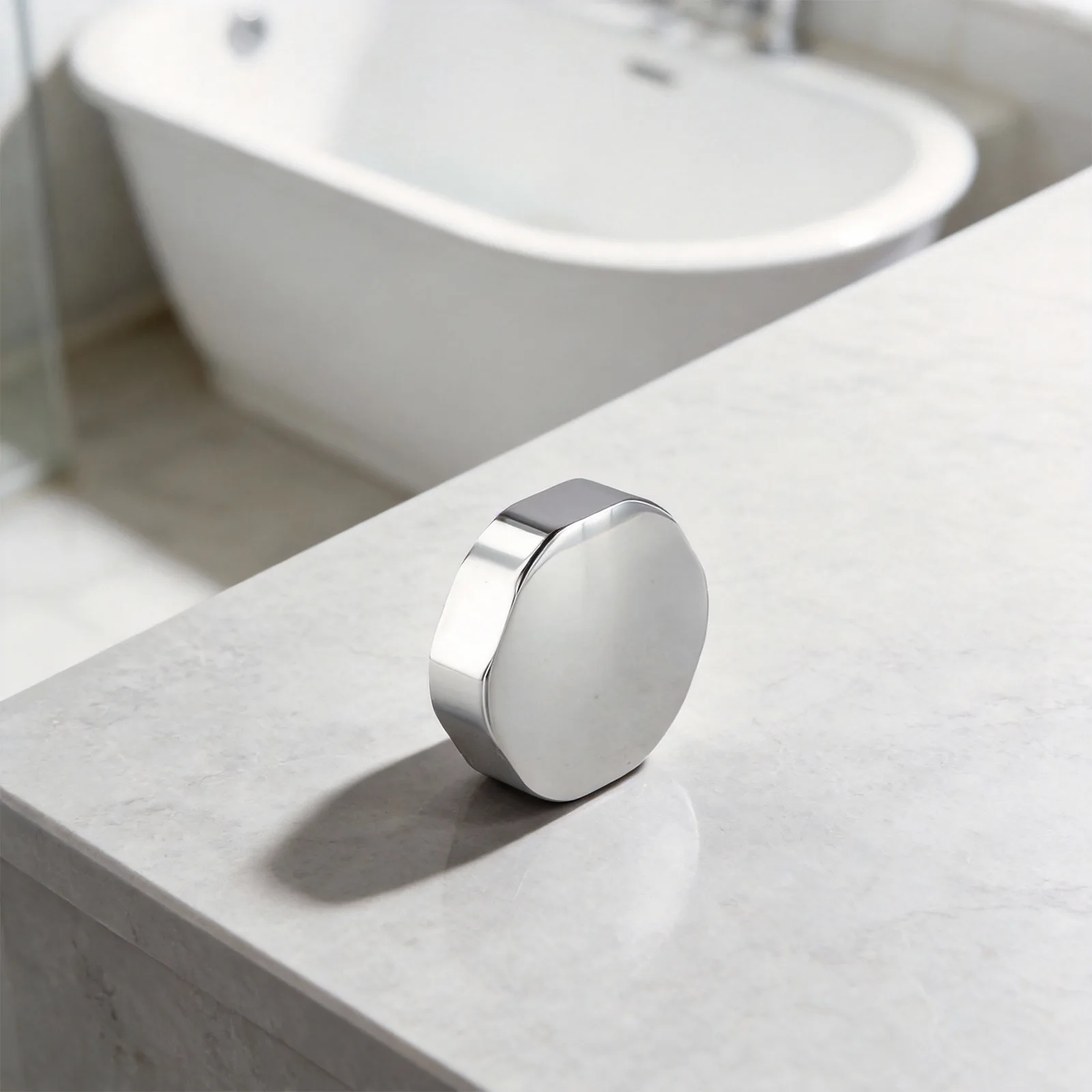 Chrome Rotating Knob Bathtub Rotating Control Knob Water Overflow Prevention Overflow Prevention Water Flow Control