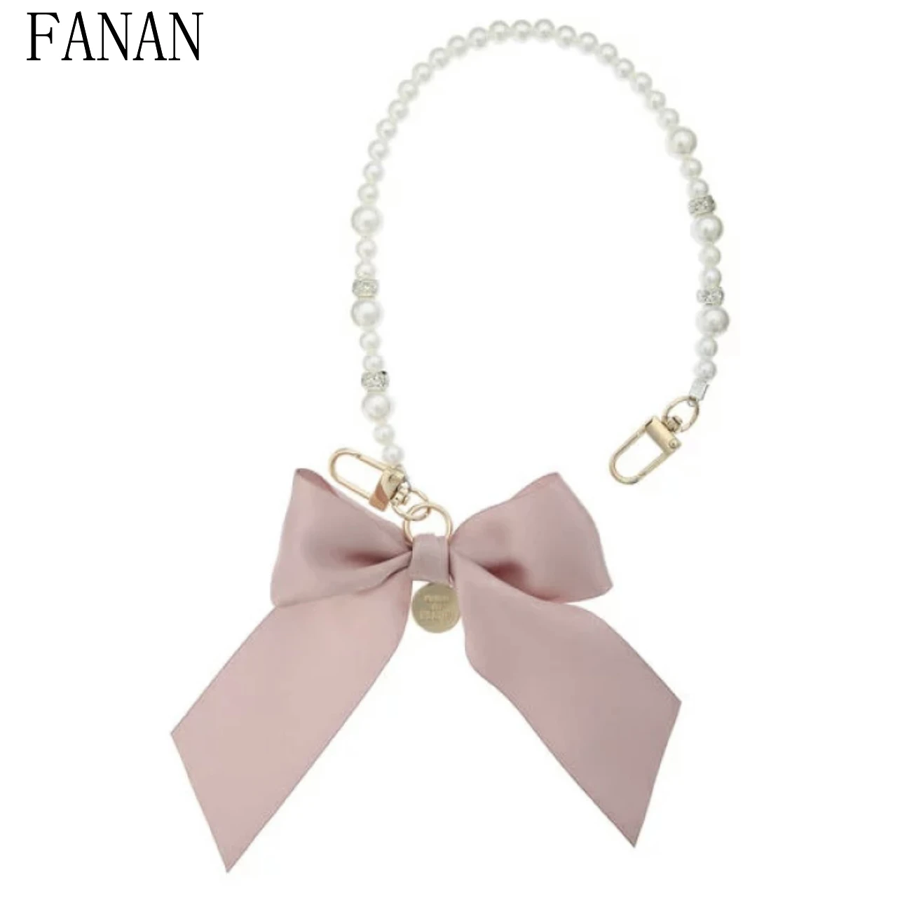 

Модные японские сумки с коротким жемчугом и бантом для мобильных телефонов, портативная сменная цепочка, милые и милые аксессуары для сумок