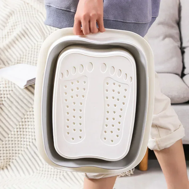 Foldable Footbath Massage Bucket Soaking Bucket Household Sauna Bathtub Folding Basin Spa Foot Bath Bucket Pedicure Bath Bathtub