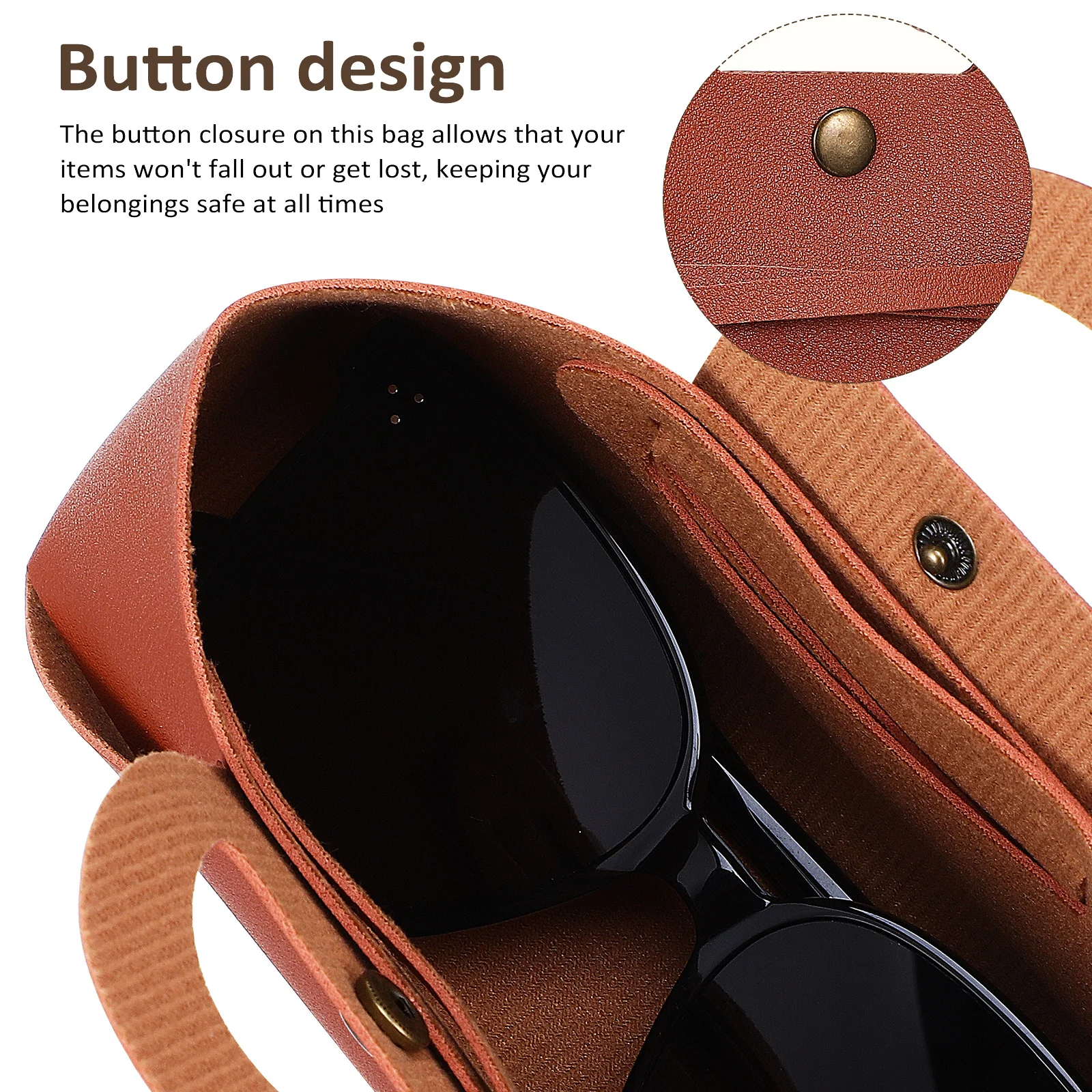 

4 pcs Sunglasses Bag Multi-Functional Pu Pouch Large Capacity Waterproof For Phone Keys Accessories Glasses Holder Case