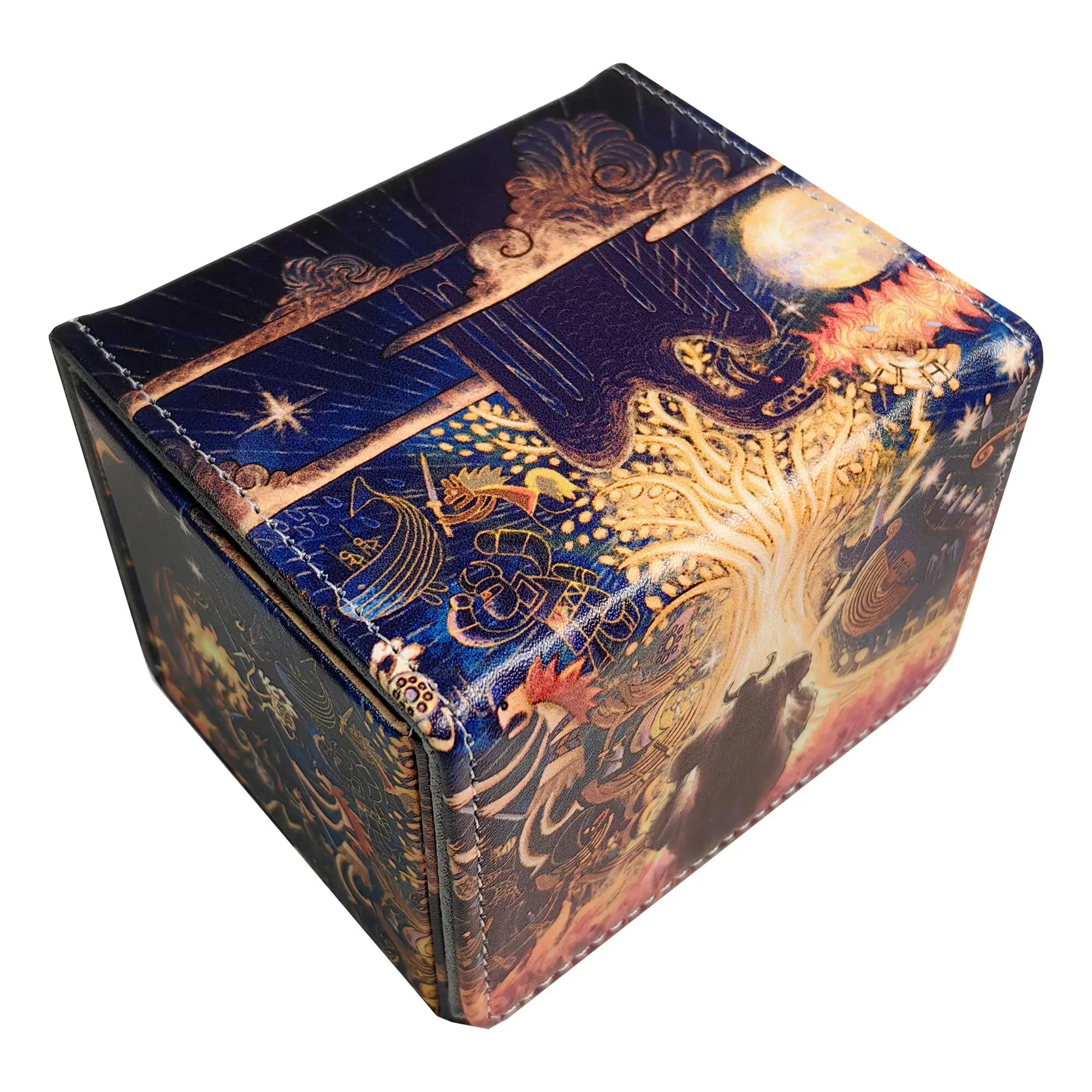 

Diy Self Made One Piece Luffy Mythical World Card Storage Box Ws Ptcg Opcg Leather High-End Card Storage Box Gift Toys