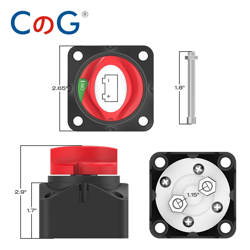 CG 275A On/Off Marine Battery Cut Off Switch Master 12-48V Waterproof Battery Disconnect Switch for Car Vehicle RV and Boat