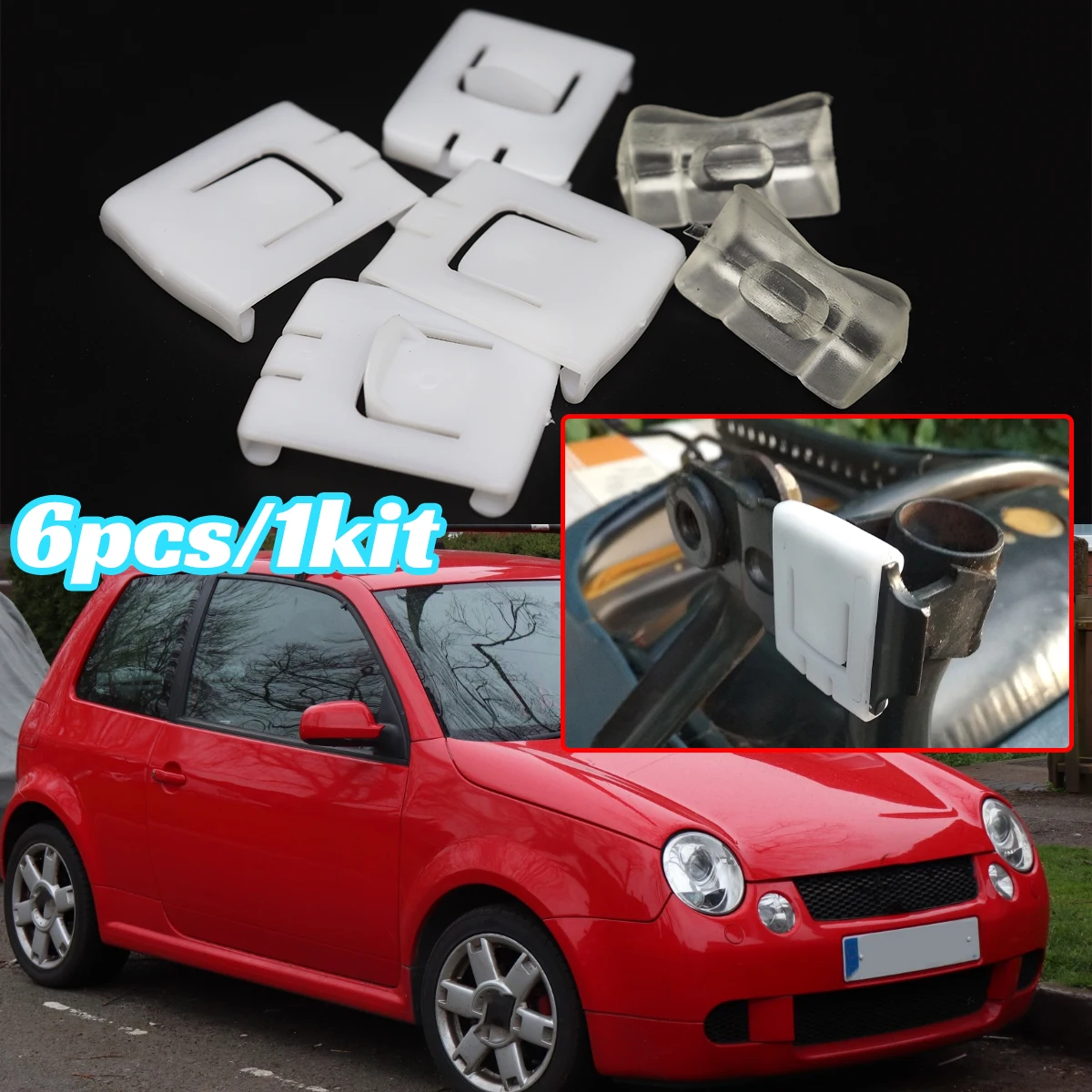 

For VW Lupo 6E1 6X1 1997-2004 Front Seat Rail Runner Clip Slider Guide Piece Kit Outer Fastener Accessories Parts Repair Rocking