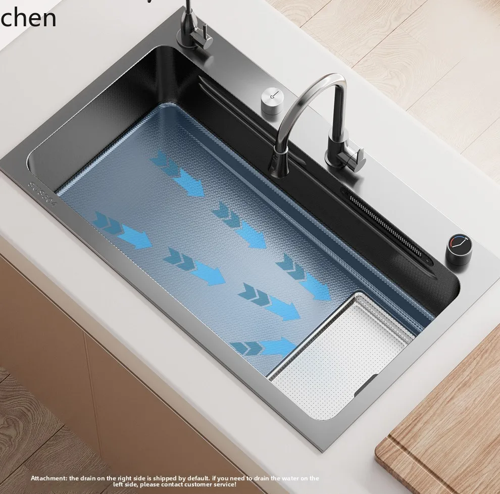 Sink with Residue Collection 304 Stainless Steel Kitchen Sink Basin Undermount Sink