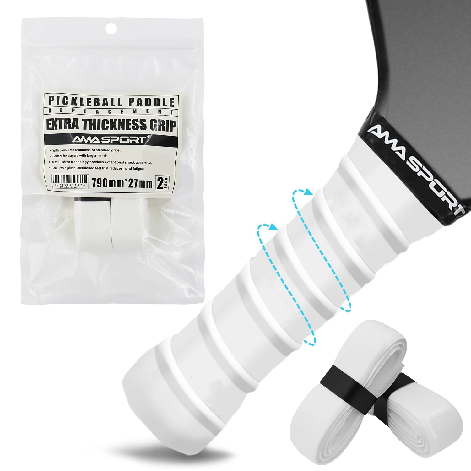 

AMASPORT Tennis Racket Overgrip Tape Anti-Slip Bat Wrap Tape for Handles A Superior, Textured Surface Improve Grip And Control