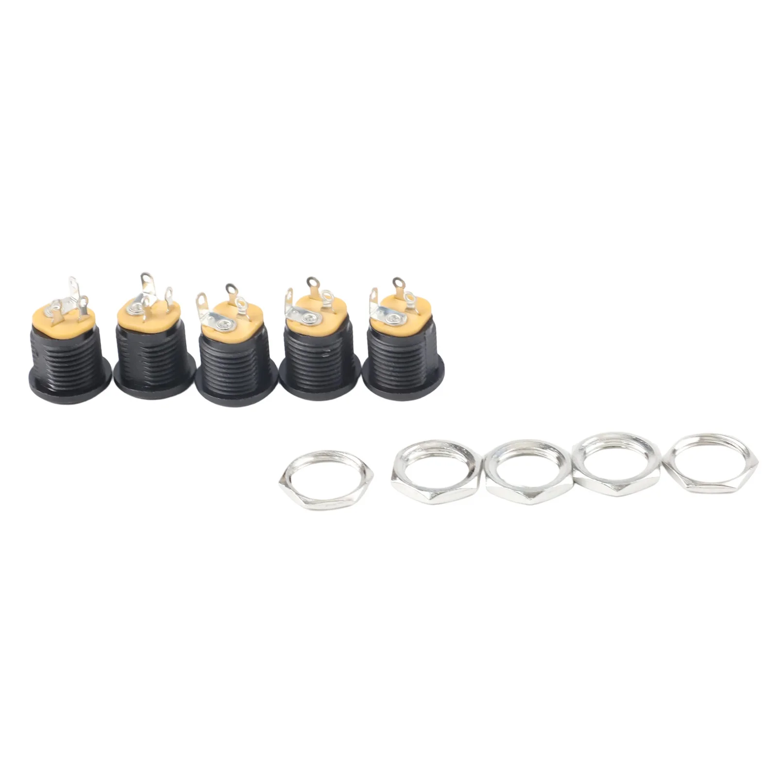Electrical Equipment Power Connector Socket Panel Terminal Blocks Wire Connectors 5.5*2.1mm 5pcs 9x14x15mm Accessories DC