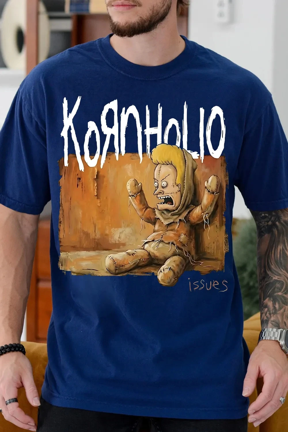 Hot Sale Fashion Korn Band T Shirt Mens Womens Cotton Tees Ummer Casual Short Sleeve Round Neck Clothing Loose Tops Trend