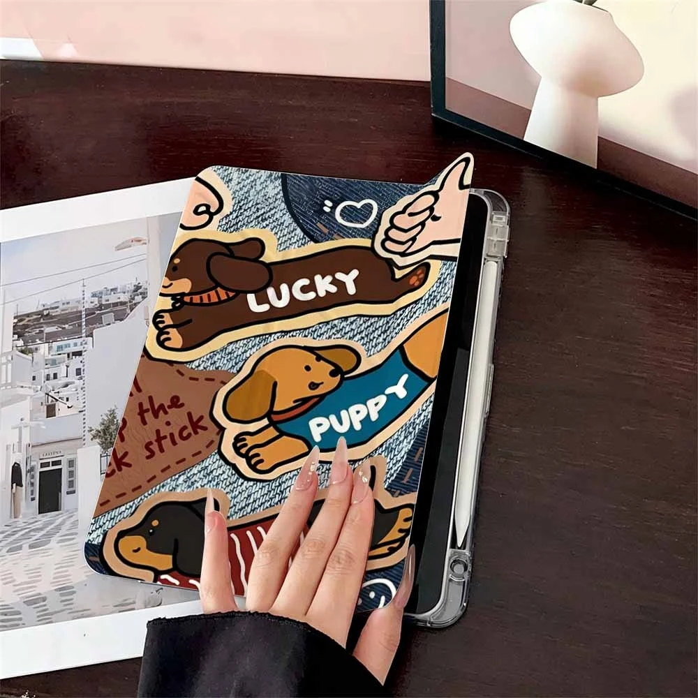 Hot Sale Lucky Puppy For Samsung Galaxy Tab A8 A9 A11 S6 S7 S8 S9 S10 FE Plus Lite Protective With Pen Slot Tablet Case