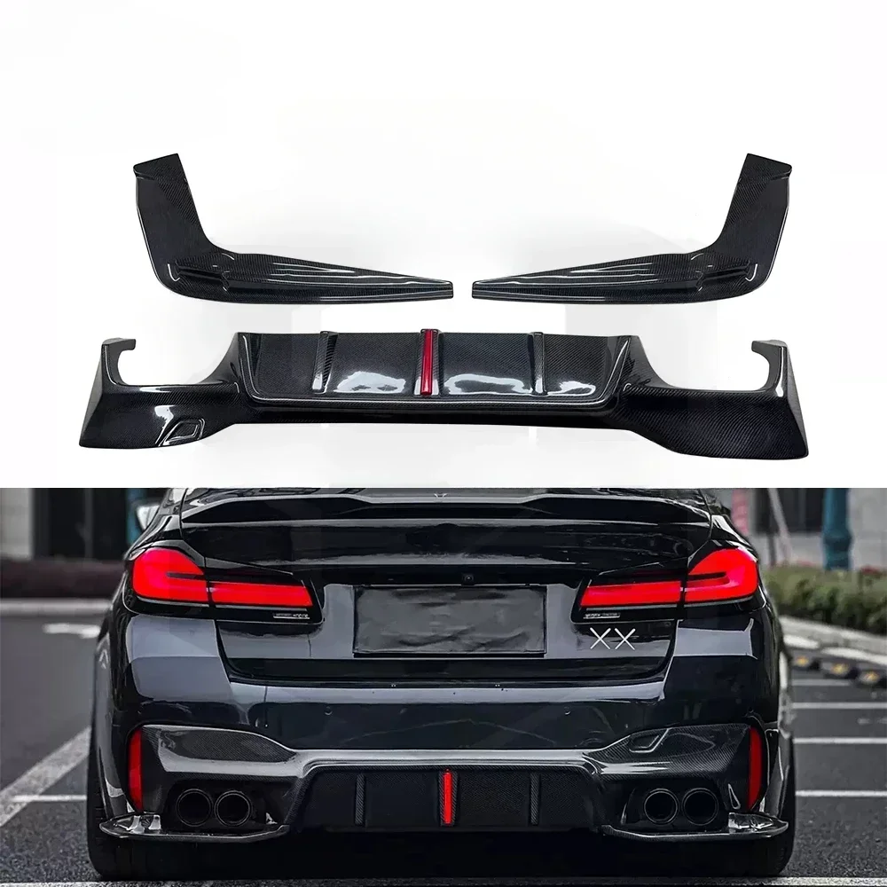 

Carbon Fiber 3D Style Brake Light Rear Diffuser for BMW 5 Series G30 540i 530i 535i 550i M5 F90 Rear Bumper Lip Splitter Spoiler