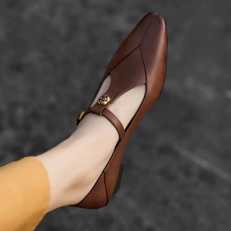 أحذية نسائية جلدية Modis أحذية رياضية نسائية غير رسمية أوكسفورد أحذية مسطحة بكعب منخفض بمقدمة مدببة جلد طبيعي على الكعب فستان 2025 #3