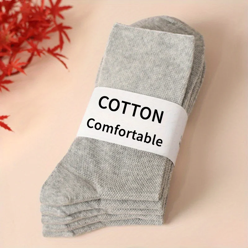 5Pairs Men's diabetes socks - breathable middle tube design, non binding and comfortable, suitable for neuralgia and swelling