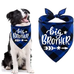 Bandana a cuadros para perro, pañuelo para anuncio de embarazo, revelación de género, utilería para fotos, accesorios para mascotas