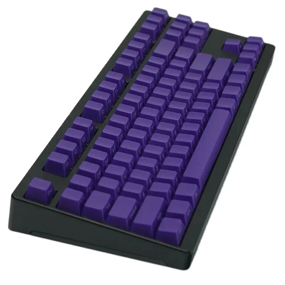 Npkc oem branco retroiluminado keycaps roxo cereja retroiluminado keycap 130 teclas para teclado mecânico mx tampas de chave de impressão lateral