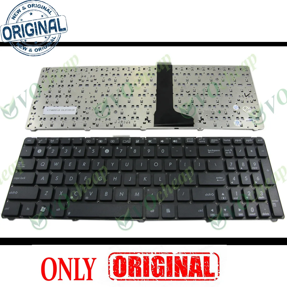 

New Notebook Laptop Keyboard for Asus U52 U52F U52Jc U53 U53F U53Jc U53SD U56 U56E without frame Black US version - V111462DS1